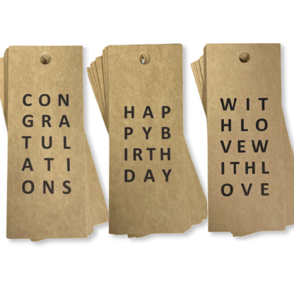 EVERYDAY LETTERS MIX Kraft Gift Tags