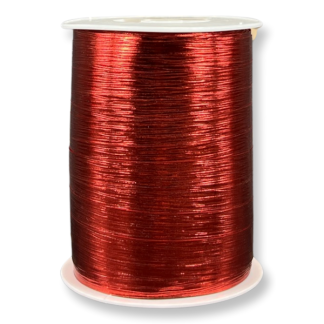 Red Ribbed Metallic 10mm Curling Ribbon