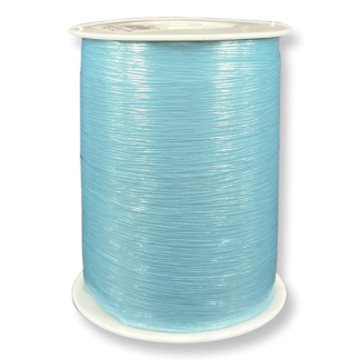 Pale Blue Ribbed Metallic 10mm Curling Ribbon