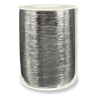 Silver Ribbed Metallic 10mm Curling Ribbon