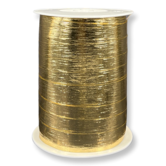 Gold Ribbed Metallic 10mm Curling Ribbon