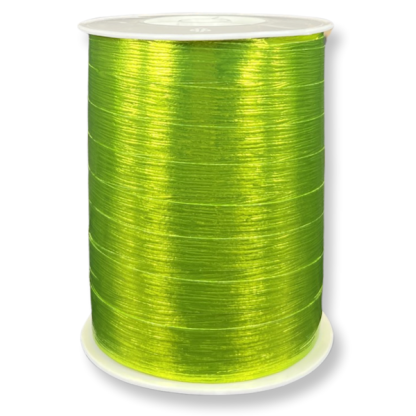Lime Ribbed Metallic 10mm Curling Ribbon