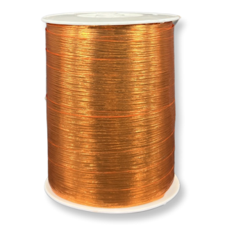 Orange Ribbed Metallic 10mm Curling Ribbon
