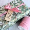 Christmas Garden with Pink Ribbon + Raffia