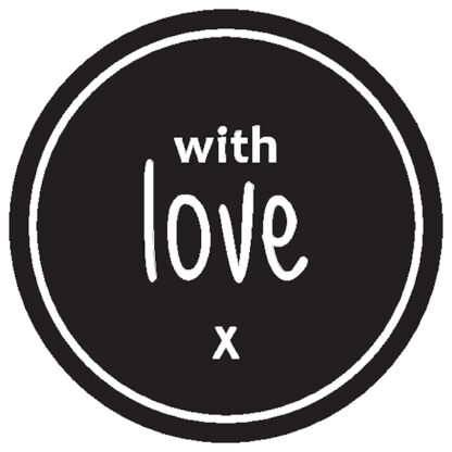 WITH LOVE X Black Sticker