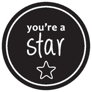 YOU'RE A STAR Black Sticker