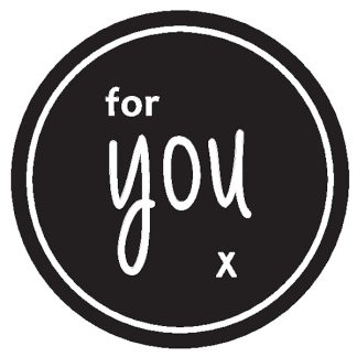 FOR YOU X Black Sticker