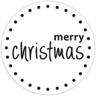 CHRISTMAS SCRIPT White Sticker