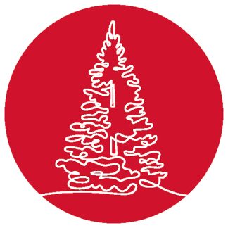 TREE DRAWING Red Sticker