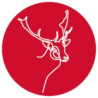 STAG DRAWING Red Sticker