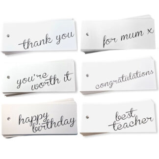 Everyday Cursive Mix - White Gift Tags