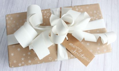 Starry Sky Kraft with White Matte Curling Ribbon