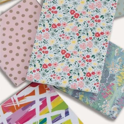 Matte Liberty, Rainbow, Garden, Spot on Pink Wrapping Paper