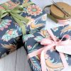 Blue Paisley Wrap + Cotton Ribbons