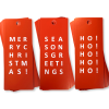 CHRISTMAS LETTERS MIX Red Gift Tags