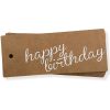 HAPPY BIRTHDAY CURSIVE Kraft Gift Tag