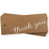 Thank You - Cursive Kraft Gift Tag