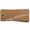 CONGRATULATIONS CURSIVE Kraft Gift Tag