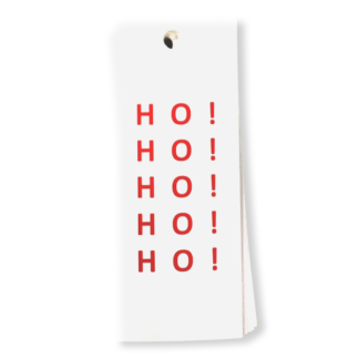 HO! HO! HO! White Gift Tag