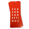 Seasons Greetings Red Gift Tag