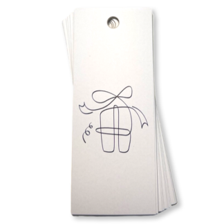 Gift Drawings White Gift Tag