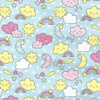 Rainbows + Clouds Wrapping Paper