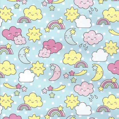 Rainbows + Clouds Wrapping Paper