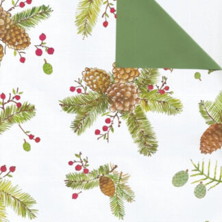 Pine Cones + Sage Wrapping Paper