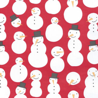 Snowman Red Wrapping Paper