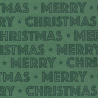 Matte Merry Christmas Green Wrapping Paper