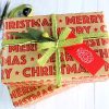 Ribbed Merry Christmas Wrapping Paper