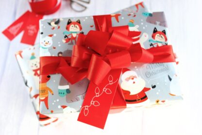 Silver Xmas Friends Wrapping Paper