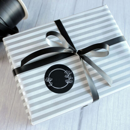 Silver Stripe Wrapping Paper