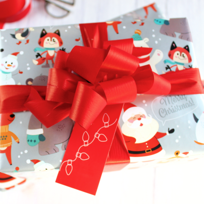 SILVER XMAS FRIENDS  <br>Wrapping Paper - Image 4