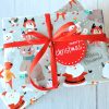Silver Christmas Friends Wrapping Paper