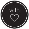WITH LOVE Black Sticker