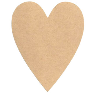 HEART Kraft Sticker
