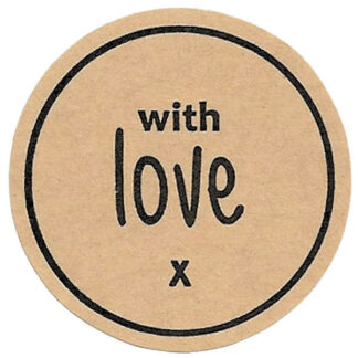 WITH LOVE X Kraft Sticker (Black)