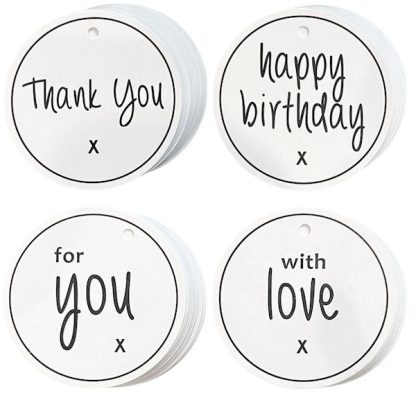 Bulk Buy EVERYDAY ROUND White Gift Tags PK300