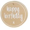 HAPPY BIRTHDAY Round Kraft Gift Tag