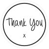 THANK YOU X White Sticker