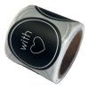 WITH LOVE HEART <br>Black Sticker - Image 2