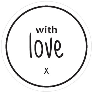 WITH LOVE X White Sticker
