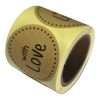 WITH LOVE DOTS <br>Kraft+Black Sticker - Image 2