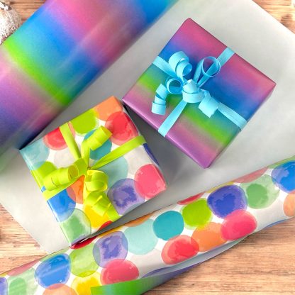 Rainbow Watercolour Narrow Counter Rolls