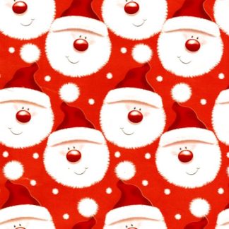 FUZZY SANTA Narrow Wrapping Paper