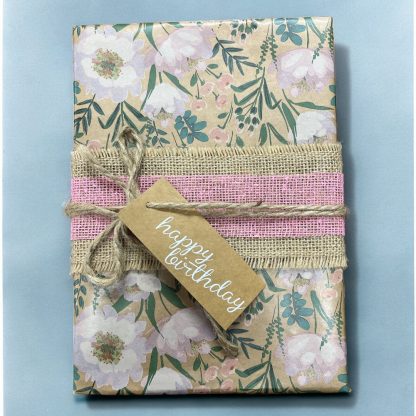 Flores Wrap + Burplap + Raw Ribbon + Jute + Tag