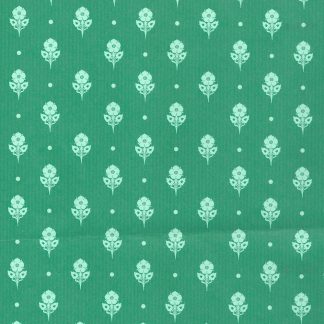 Ribbed Green Flower Stems Wrapping Paper