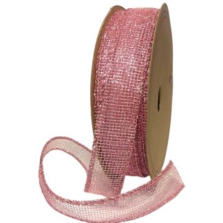 Pink Glitter Ribbon 25mm x 20m