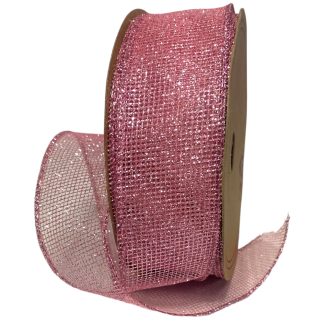 Pink Glitter Ribbon 40mm x 20m